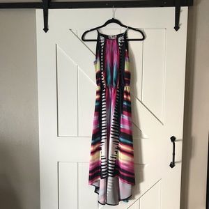 Multi Colored Hi-Low Dress